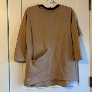 Harper Tunic in Elizabeth Suzann Fawn Lightweight Wool (handmade) - OSM